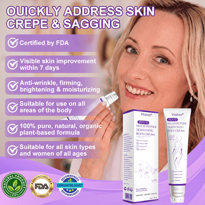 💎FDA Official: Vitalisys® PDRN Multi-Peptide Massaging Body Roller Cream- Anti-aging, Hydrating, Skin Firming & Lifting, Skin Repair, Even Tone, Acne and Dark Spot Treatment, Wart and Mole Removal, and Psoriasis Relief.