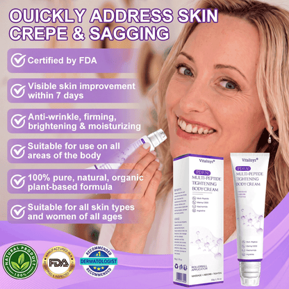 Vitalisys®🔥PDRN Multi-Peptide Massaging Body Roller Cream- Anti-aging, Hydrating, Skin Firming & Lifting, Skin Repair, Even Tone, Acne and Dark Spot Treatment, Wart and Mole Removal, and Psoriasis Relief