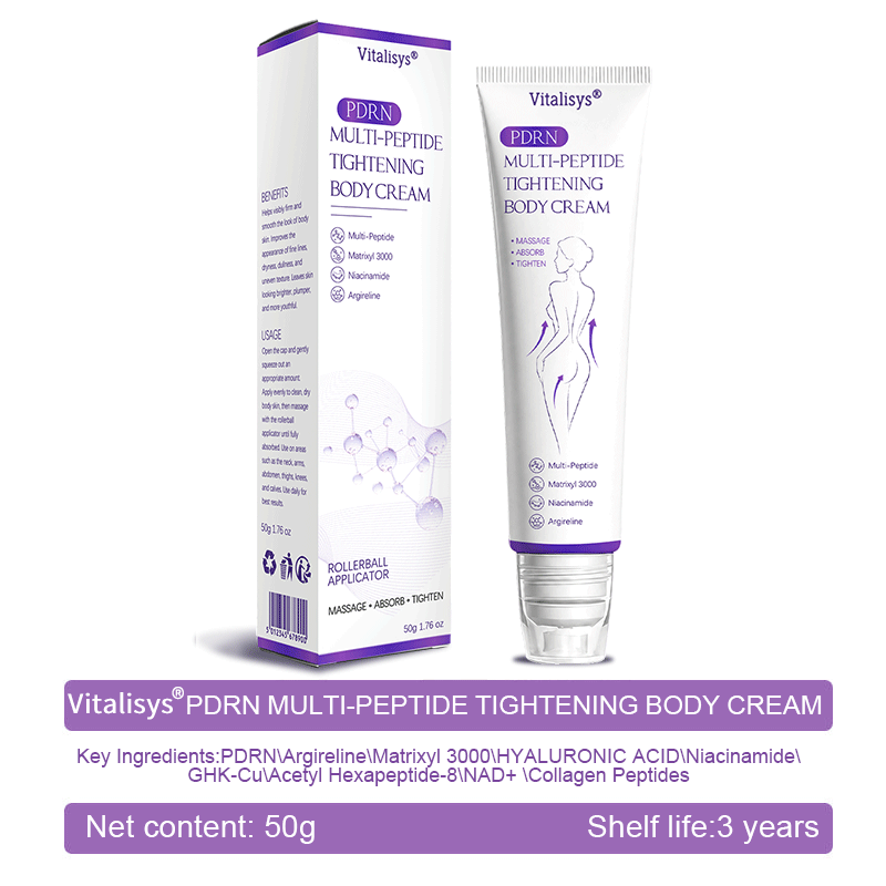 💎FDA Official: Vitalisys® PDRN Multi-Peptide Massaging Body Roller Cream- Anti-aging, Hydrating, Skin Firming & Lifting, Skin Repair, Even Tone, Acne and Dark Spot Treatment, Wart and Mole Removal, and Psoriasis Relief.