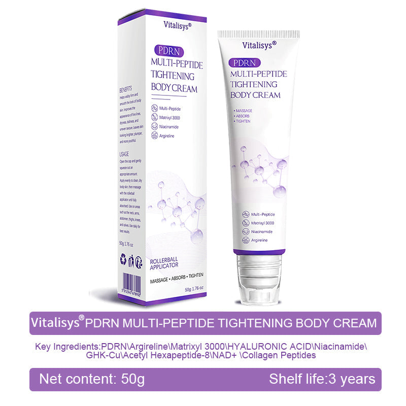 Vitalisys®🔥PDRN Multi-Peptide Massaging Body Roller Cream- Anti-aging, Hydrating, Skin Firming & Lifting, Skin Repair, Even Tone, Acne and Dark Spot Treatment, Wart and Mole Removal, and Psoriasis Relief