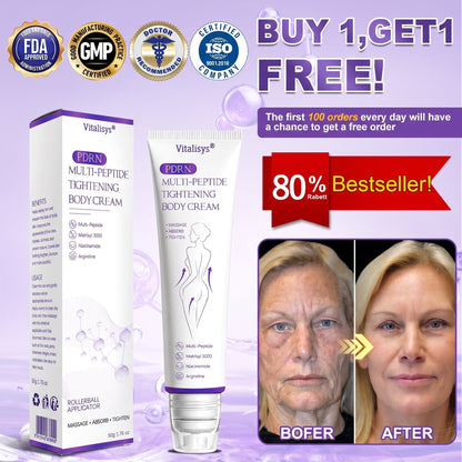 💎FDA Official: Vitalisys® PDRN Multi-Peptide Massaging Body Roller Cream- Anti-aging, Hydrating, Skin Firming & Lifting, Skin Repair, Even Tone, Acne and Dark Spot Treatment, Wart and Mole Removal, and Psoriasis Relief.
