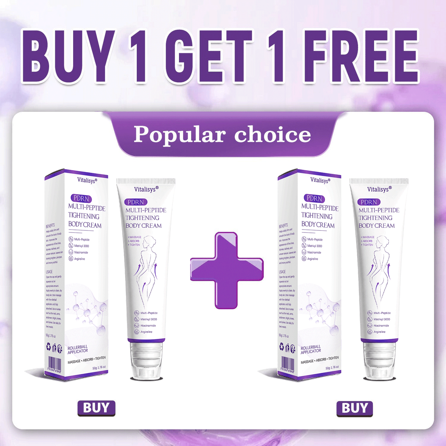 💎FDA Official: Vitalisys® PDRN Multi-Peptide Massaging Body Roller Cream- Anti-aging, Hydrating, Skin Firming & Lifting, Skin Repair, Even Tone, Acne and Dark Spot Treatment, Wart and Mole Removal, and Psoriasis Relief.